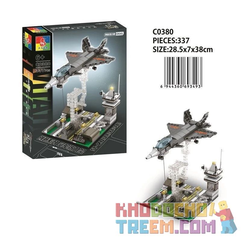 CHAOSHENG C0380 0380 WOMA C0380 0380 Xếp hình kiểu Lego MILITARY ARMY Air Force Tension 歼 -20 Invisible Fighter Máy Bay Chiến đấu Tàng Hình J-20 337 khối CHAOSHENG C0380 0380 WOMA C0380 0380 Xếp hình kiểu Lego MILITARY ARMY Air Force Tension 歼 -20 Invisible Fighter Máy Bay Chiến đấu Tàng Hình J-20 337 khối