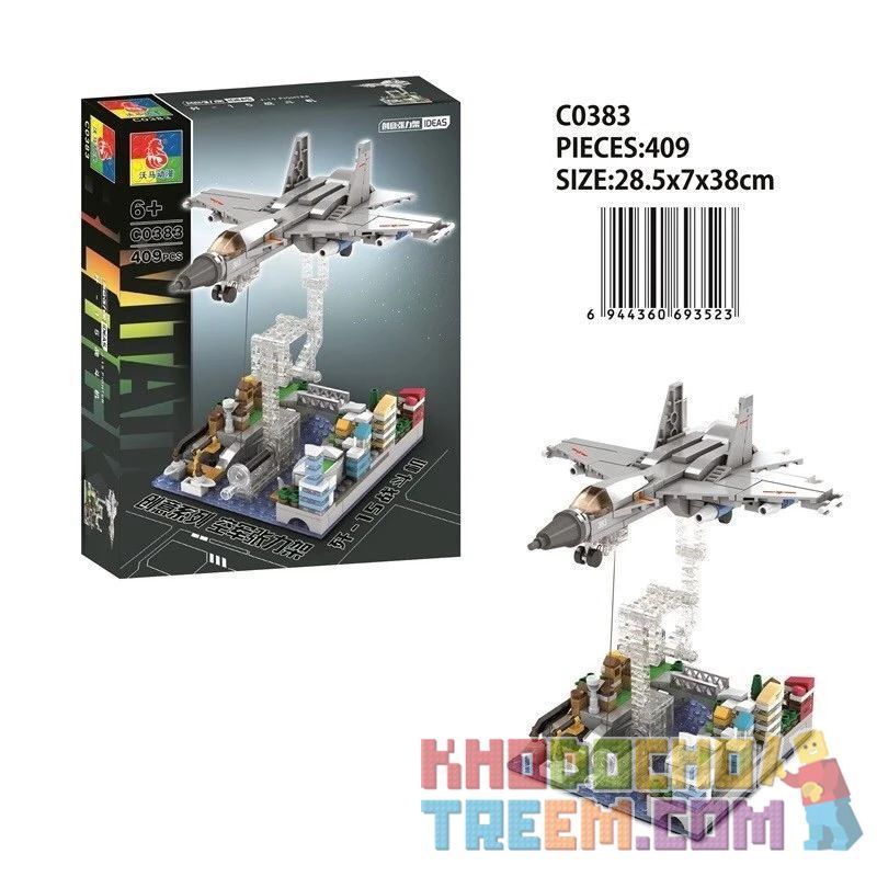 WOMA C0383 0383 non Lego MÁY BAY CHIẾN ĐẤU J-15 bộ đồ chơi xếp lắp ráp ghép mô hình Military Army Quân Sự Bộ Đội 409 khối