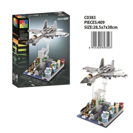 WOMA C0383 0383 non  MÁY BAY CHIẾN ĐẤU J-15 bộ đồ chơi xếp lắp ráp ghép mô hình Military Army Quân Sự Bộ Đội 409 khối