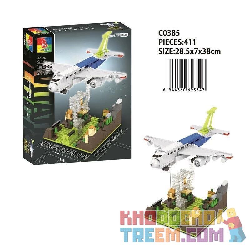 WOMA C0385 0385 non Lego MÁY BAY CỠ TRUNG C919 bộ đồ chơi xếp lắp ráp ghép mô hình Military Army Quân Sự Bộ Đội 411 khối