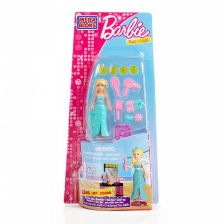 MEGA BLOKS 80206 non  BÚP BÊ BARBIE bộ đồ chơi xếp lắp ráp ghép mô hình  MOVIE STAR BARBIE Các Bạn Gái 28 khối