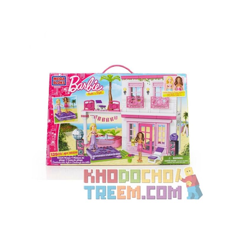 MEGA BLOKS 80226 Xếp hình kiểu Lego FRIENDS Beach House Nhà ở Bờ Biển 129 khối MEGA BLOKS 80226 Xếp hình kiểu Lego FRIENDS Beach House Nhà ở Bờ Biển 129 khối