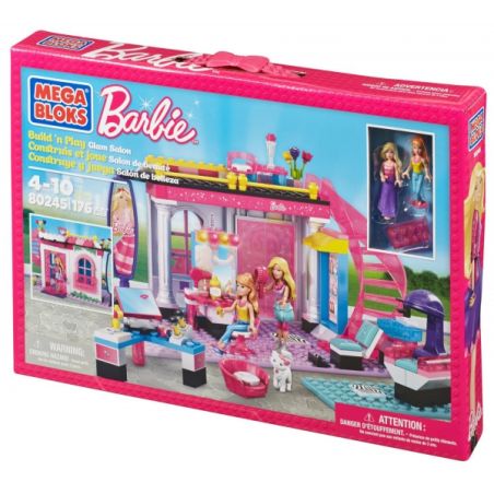 MEGA BLOKS 80245 non  TIỆM QUYẾN RŨ bộ đồ chơi xếp lắp ráp ghép mô hình  GLAM SALON Các Bạn Gái 176 khối