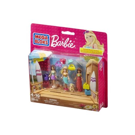 MEGA BLOKS 80111 CNF02 non  KỲ NGHỈ BÃI BIỂN bộ đồ chơi xếp lắp ráp ghép mô hình  BEACH VACATION Các Bạn Gái 38 khối