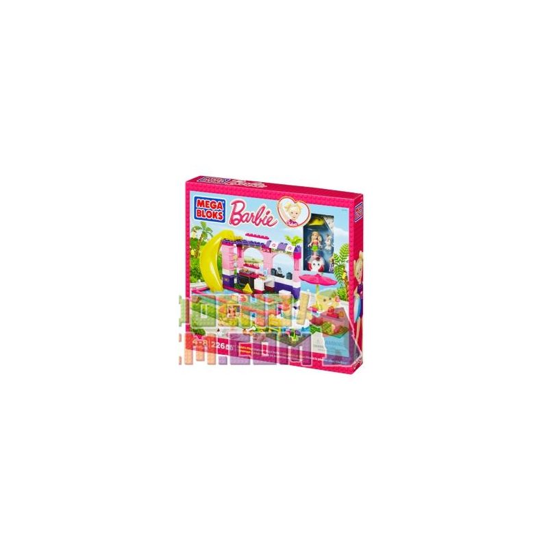 MEGA BLOKS 80136 DBM49 non Lego TIỆC BỂ BƠI CHELSEA ™ bộ đồ chơi xếp lắp ráp ghép mô hình Friends BUILD ‘N PLAY CHELSEA™ POOL PARTY Các Bạn Gái 226 khối