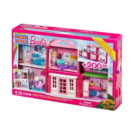 MEGA BLOKS 80149 non  TÒA NHÀ TUYỆT VỜI bộ đồ chơi xếp lắp ráp ghép mô hình  BUILD ’N PLAY FAB MANSION Các Bạn Gái 222 khối