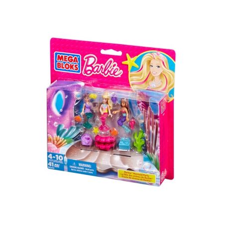 MEGA BLOKS 80240 CND99 non  TIỆC TIÊN CÁ bộ đồ chơi xếp lắp ráp ghép mô hình  BUILD ‘N PLAY MERMAID PARTY Các Bạn Gái 41 khối