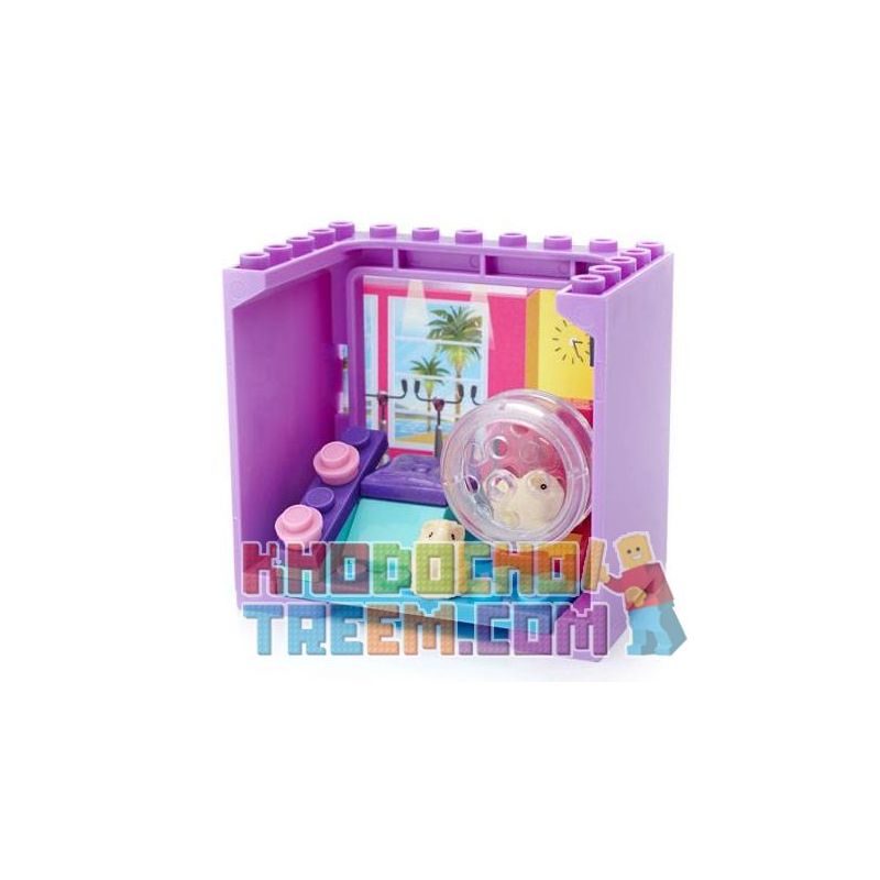 MEGA BLOKS CNH91 non  HAMSTER TẬP THỂ DỤC bộ đồ chơi xếp lắp ráp ghép mô hình  GYM FIT HAMSTERS Các Bạn Gái 18 khối