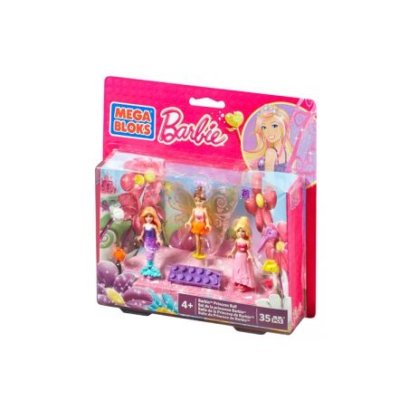MEGA BLOKS 80171 CND50 non  CÔNG CHÚA BARBY. bộ đồ chơi xếp lắp ráp ghép mô hình  PRINCESS BALL BARBIE Các Bạn Gái 35 khối