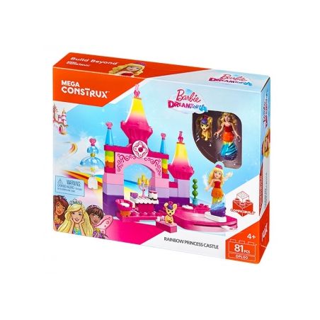 MEGA BLOKS DPL00 non  LÂU ĐÀI CÔNG CHÚA CẦU VỒNG bộ đồ chơi xếp lắp ráp ghép mô hình  RAINBOW PRINCESS CASTLE Các Bạn Gái 81 khối