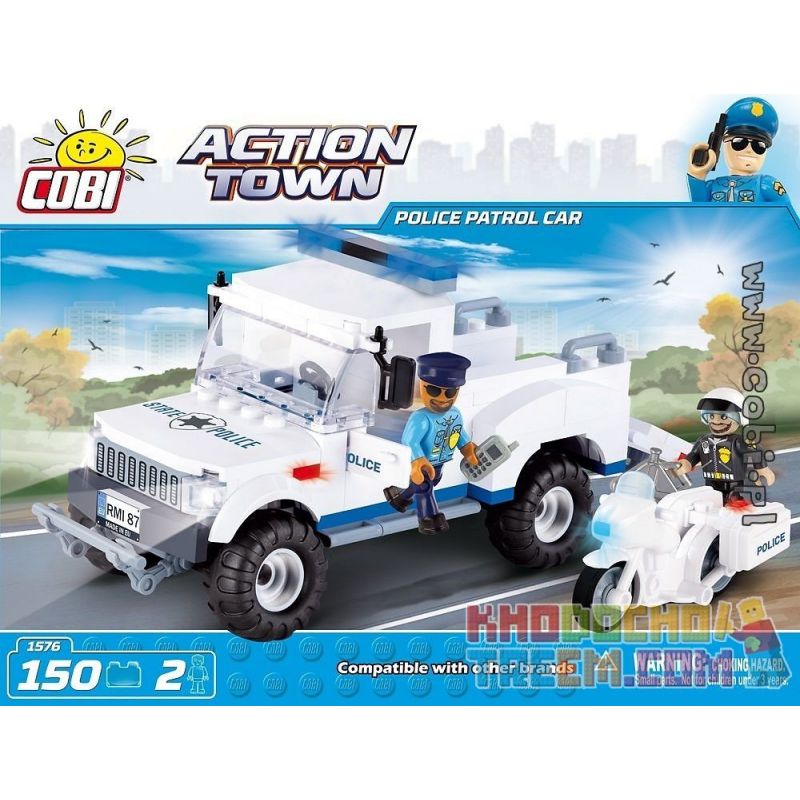 COBI 1576 Xếp hình kiểu Lego CITY Police Patrol Car Xe Tuần Tra Cảnh Sát 150 khối COBI 1576 Xếp hình kiểu Lego CITY Police Patrol Car Xe Tuần Tra Cảnh Sát 150 khối
