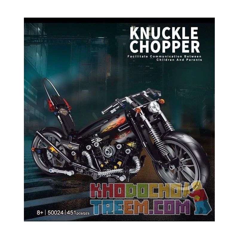 MouldKing 23005 Mould King 23005 REBRICKABLE MOC-17249 17249 MOC17249 non  HARLEY KNUCKLE CHOPPER XE MÁY bộ đồ chơi xếp lắp ráp ghép mô hình  FAST RC MOTORCYCLE - IT REALLY WORKS AND STANDS UP! 30KMH WITH BUWIZZ 2.0 Kỹ Thuật Công Nghệ Cao Mô Hình Phương Tiện 340 khối