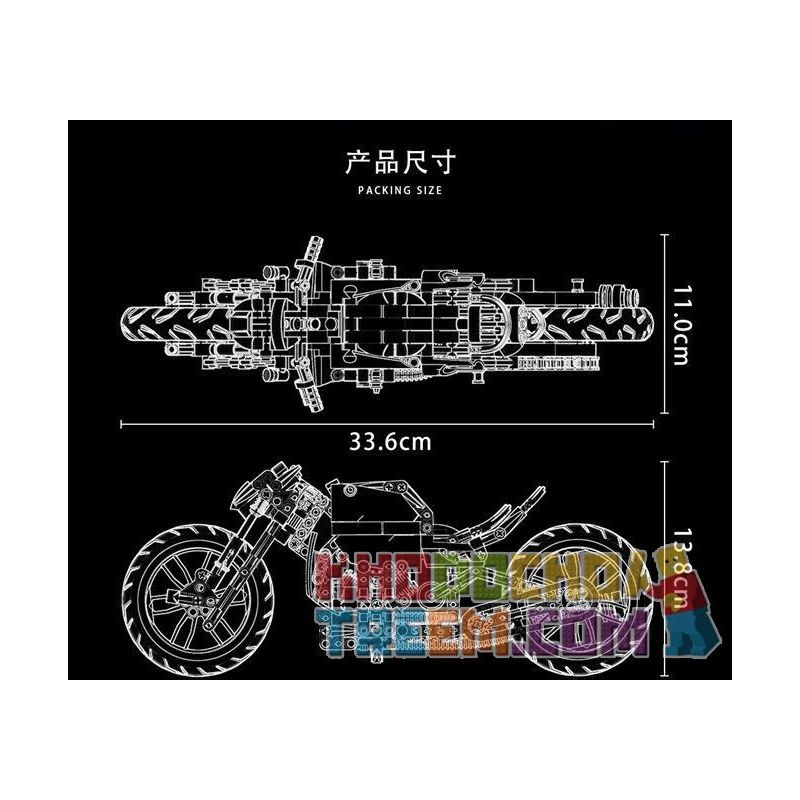 MouldKing 23002 Mould King 23002 REBRICKABLE MOC-32005 32005 MOC32005 non  CÀ PHÊ RIDER MÔ TÔ bộ đồ chơi xếp lắp ráp ghép mô hình  KAWASAKI H2R Kỹ Thuật Công Nghệ Cao Mô Hình Phương Tiện 563 khối