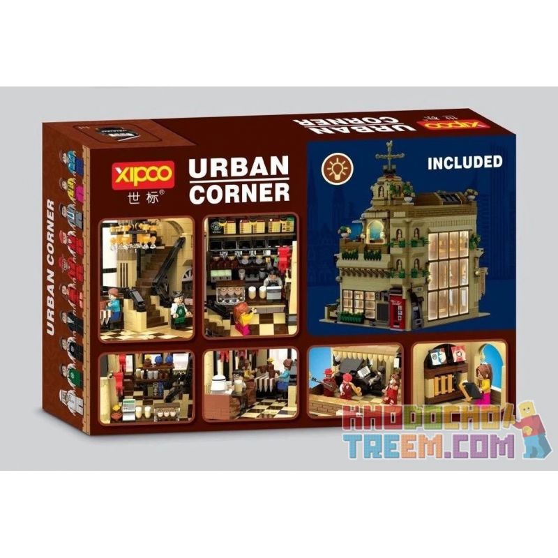 XIPOO XP93220 93220 non  CHẾ ĐỘ XEM PHỐ CỦA CỬA HÀNG CÀ PHÊ CHỌN LỌC STARBUCKS bộ đồ chơi xếp lắp ráp ghép mô hình Creator STARBUCKS COFFEE Sáng Tạo 3480 khối