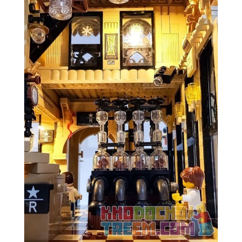 XIPOO XP93220 93220 non  CHẾ ĐỘ XEM PHỐ CỦA CỬA HÀNG CÀ PHÊ CHỌN LỌC STARBUCKS bộ đồ chơi xếp lắp ráp ghép mô hình Creator STARBUCKS COFFEE Sáng Tạo 3480 khối