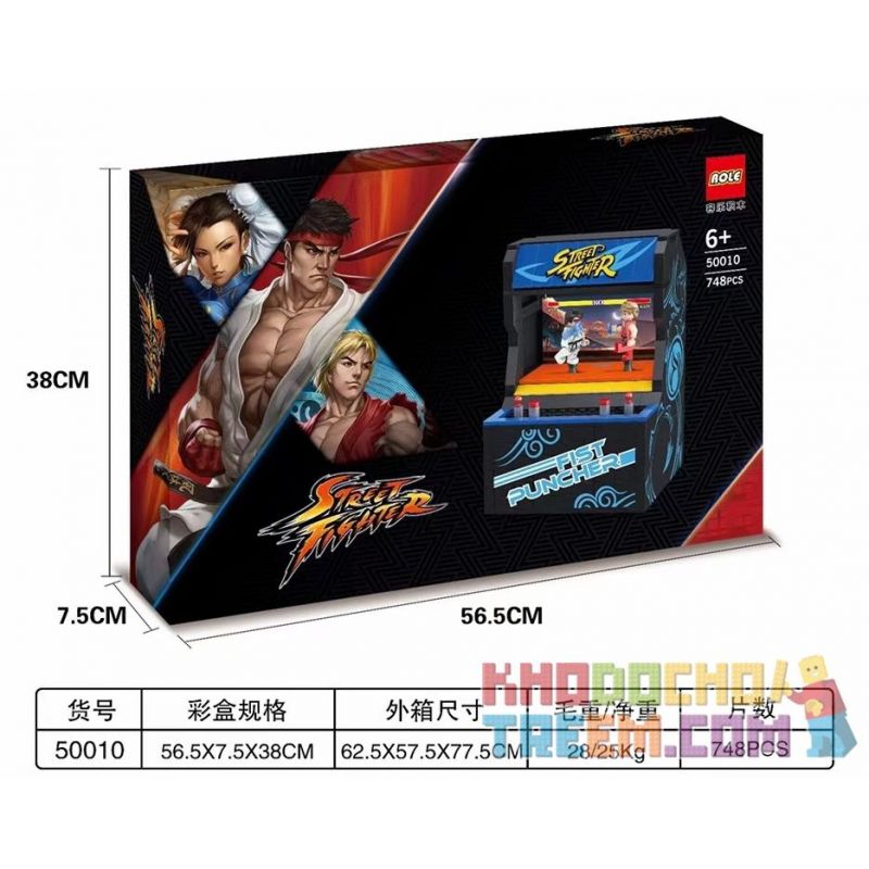 RONG LE 50010 non  BẢNG ĐIỀU KHIỂN MÁY BAY CHIẾN ĐẤU ĐƯỜNG PHỐ bộ đồ chơi xếp lắp ráp ghép mô hình Street STREET FIGHTER 748 khối