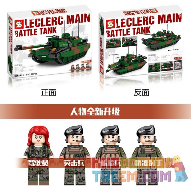 SHENG YUAN SY 0102 Xếp hình kiểu Lego MILITARY ARMY Survival Warfare Leclerc Main Battle Tank Survival War Leklaire Main Battle Tank Xe Tăng Chiến đấu Chủ Lực Leclerc 889 khối SHENG YUAN SY 0102 Xếp hình kiểu Lego MILITARY ARMY Survival Warfare Leclerc Main Battle Tank Survival War Leklaire Main Battle Tank Xe Tăng Chiến đấu Chủ Lực Leclerc 889 khối