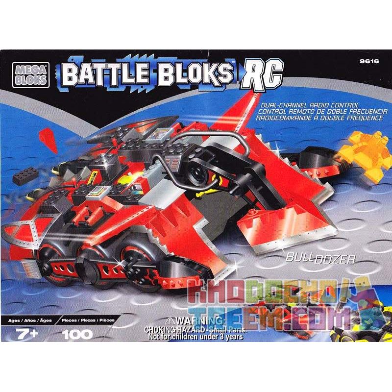 MEGA BLOKS 9616 non Lego CHIẾC XE ỦI bộ đồ chơi xếp lắp ráp ghép mô hình BULL DOZER 100 khối