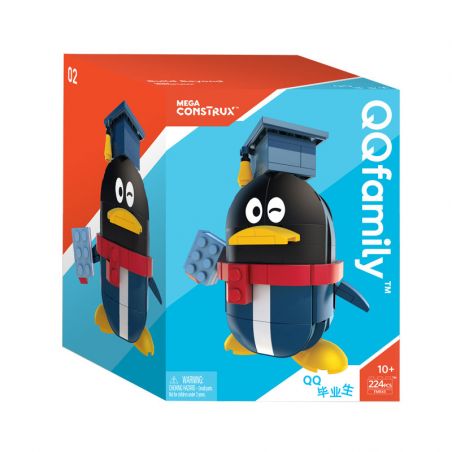 MEGA BLOKS FMR45 non  QQFAMILY HAPPY MOMENTS TỐT ​​NGHIỆP bộ đồ chơi xếp lắp ráp ghép mô hình 223 khối