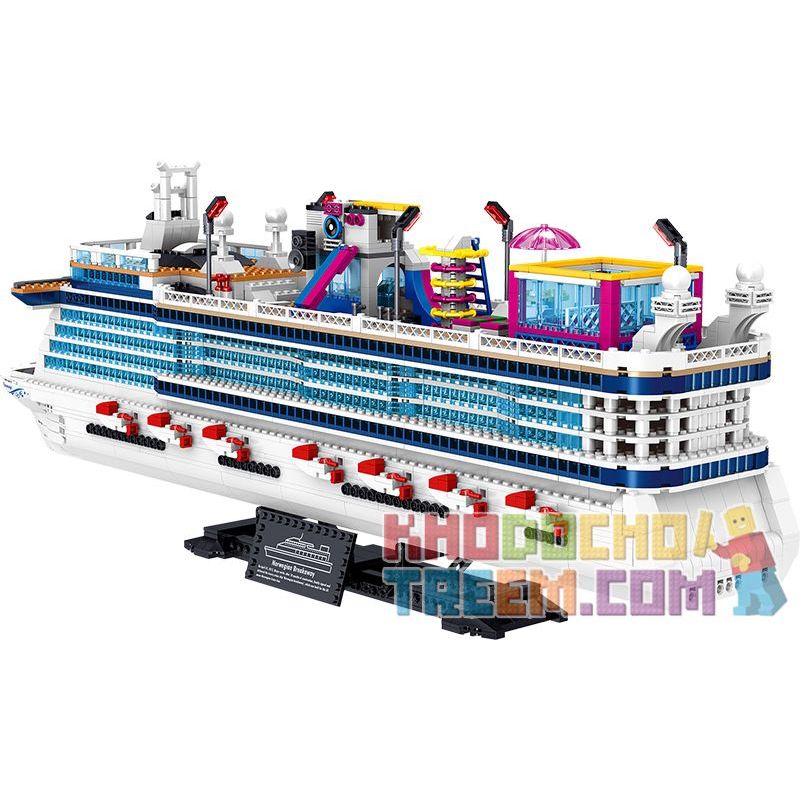 ZHEGAO QL1807 1807 non  ASUKA NA UY bộ đồ chơi xếp lắp ráp ghép mô hình Creator CRUISE LINER Sáng Tạo 2446 khối