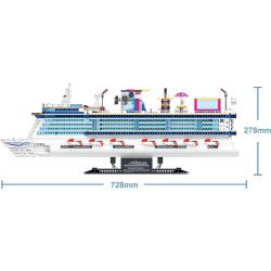 ZHEGAO QL1807 1807 non  ASUKA NA UY bộ đồ chơi xếp lắp ráp ghép mô hình Creator CRUISE LINER Sáng Tạo 2446 khối