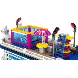 ZHEGAO QL1807 1807 non  ASUKA NA UY bộ đồ chơi xếp lắp ráp ghép mô hình Creator CRUISE LINER Sáng Tạo 2446 khối