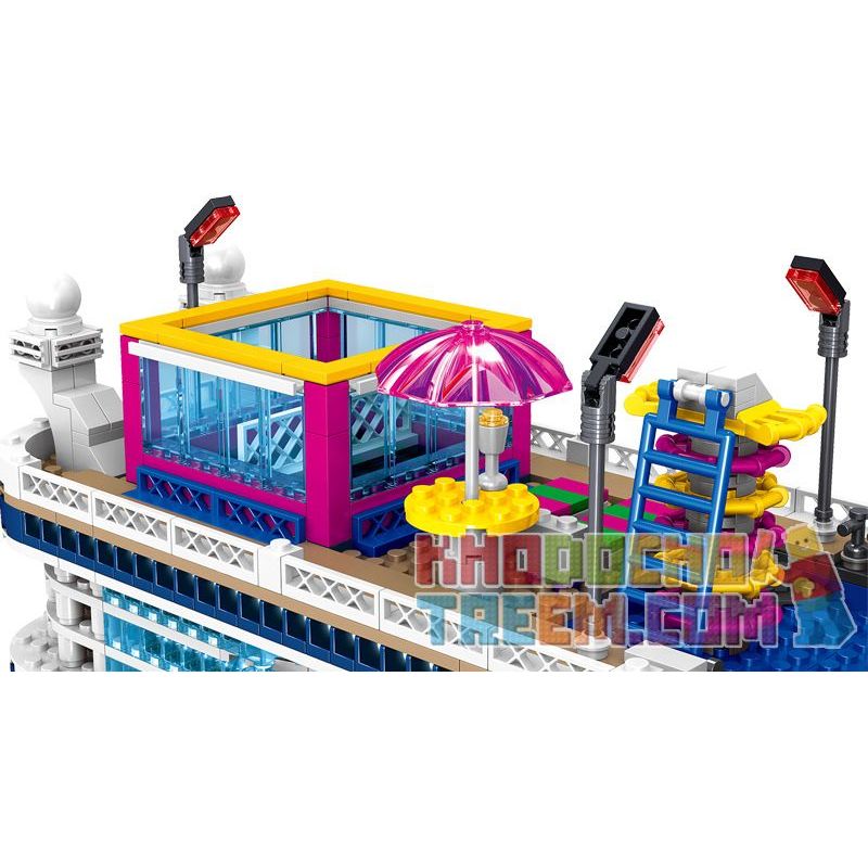 ZHEGAO QL1807 1807 non  ASUKA NA UY bộ đồ chơi xếp lắp ráp ghép mô hình Creator CRUISE LINER Sáng Tạo 2446 khối