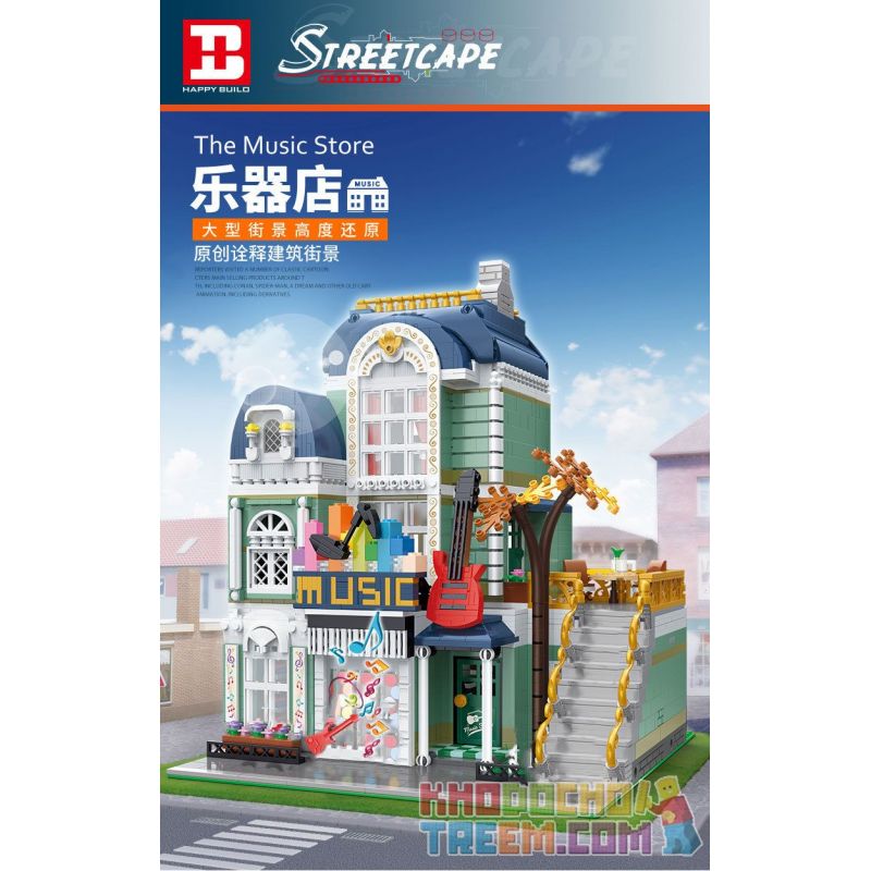 HAPPY BUILD SHINEYU XINYU YC-20008 20008 YC20008 non  CỬA HÀNG NHẠC CỤ bộ đồ chơi xếp lắp ráp ghép mô hình Mini Modular STREETCAPE Đường Phố Thu Nhỏ 3005 khối HAPPY BUILD SHINEYU XINYU YC-20008 20008 YC20008 non  CỬA HÀNG NHẠC CỤ bộ đồ chơi xếp lắp ráp ghép mô hình Mini Modular STREETCAPE Đường Phố Thu Nhỏ 3005 khối