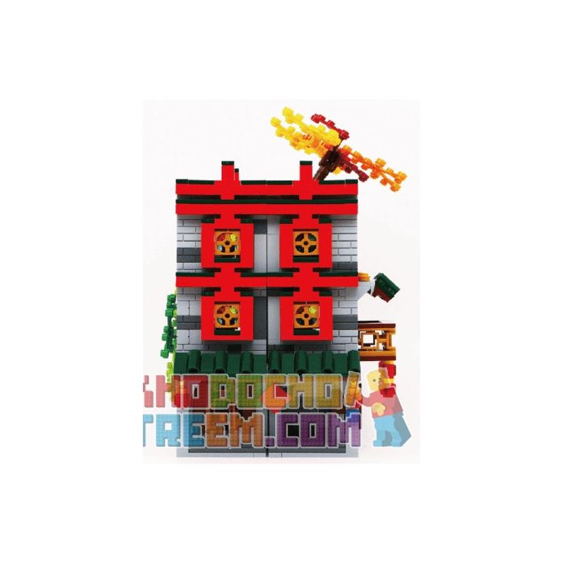 BRICKABLE BR BR60004 60004 Xếp hình kiểu Lego CREATOR Shuangxi Linmen Street View Double Happiness Chế độ Xem Phố Linmen BRICKABLE BR BR60004 60004 Xếp hình kiểu Lego CREATOR Shuangxi Linmen Street View Double Happiness Chế độ Xem Phố Linmen