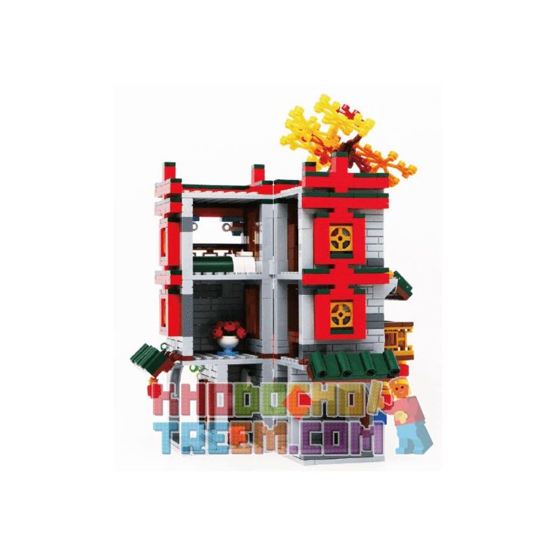 BRICKABLE BR BR60004 60004 non  DOUBLE HAPPINESS CHẾ ĐỘ XEM PHỐ LINMEN bộ đồ chơi xếp lắp ráp ghép mô hình Creator Sáng Tạo