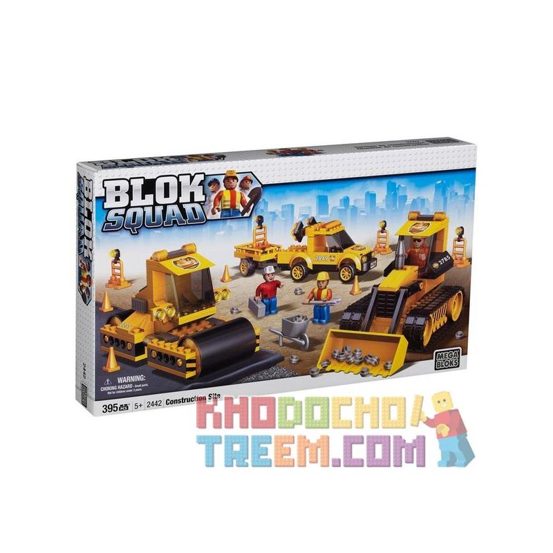 MEGA BLOKS 2442 2462 non Lego CÔNG TRƯỜNG bộ đồ chơi xếp lắp ráp ghép mô hình City CONSTRUCTION SITE Thành Phố 395 khối