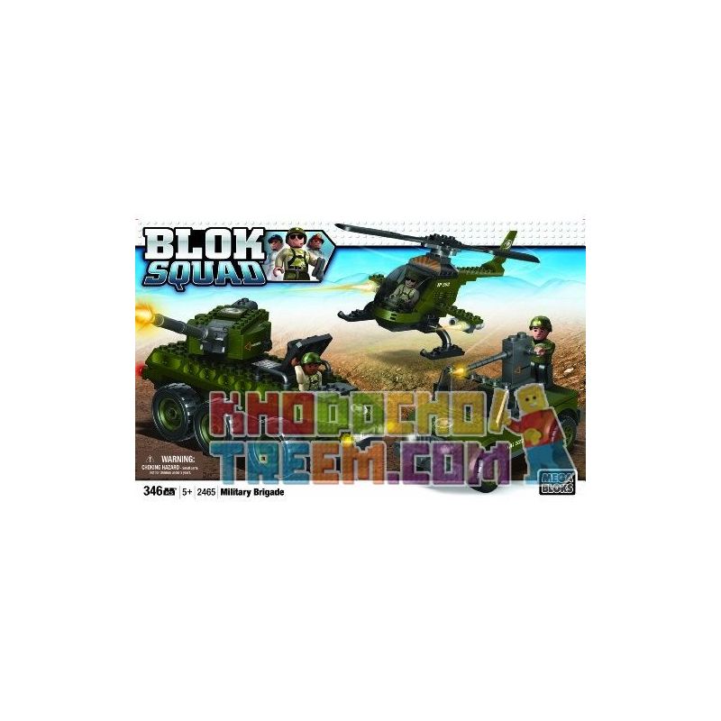 MEGA BLOKS 2465 non Lego QUÂN ĐỘI bộ đồ chơi xếp lắp ráp ghép mô hình Military Army MILITARY BRIGADE Quân Sự Bộ Đội 346 khối