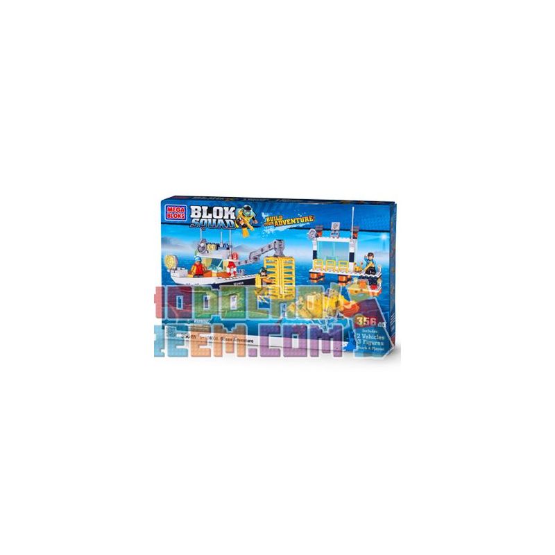 MEGA BLOKS 24008 non Lego CUỘC PHIÊU LƯU TRÊN ĐẠI DƯƠNG bộ đồ chơi xếp lắp ráp ghép mô hình City OCEAN ADVENTURE Thành Phố 354 khối