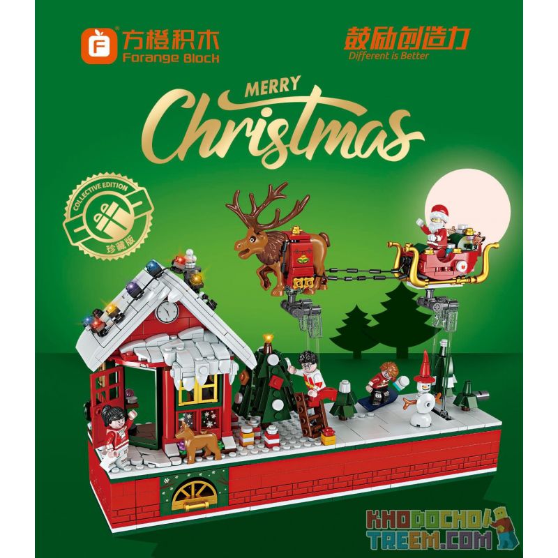 FORANGE FC6003 6003 non  TIỆC GIÁNG SINH BAY bộ đồ chơi xếp lắp ráp ghép mô hình MERRY CHRISTMAS 940 khối FORANGE FC6003 6003 non  TIỆC GIÁNG SINH BAY bộ đồ chơi xếp lắp ráp ghép mô hình MERRY CHRISTMAS 940 khối