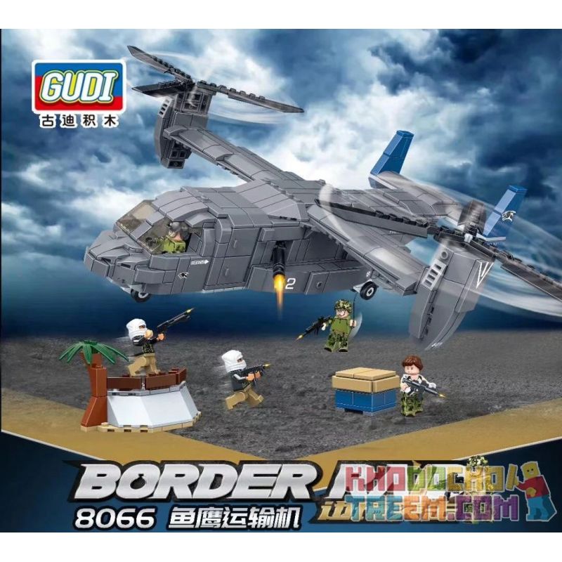 GUDI 8066 non  FISH EAGLE TRANSPORTER. bộ đồ chơi xếp lắp ráp ghép mô hình Military Army BORDER RAID Quân Sự Bộ Đội 590 khối GUDI 8066 non  FISH EAGLE TRANSPORTER. bộ đồ chơi xếp lắp ráp ghép mô hình Military Army BORDER RAID Quân Sự Bộ Đội 590 khối