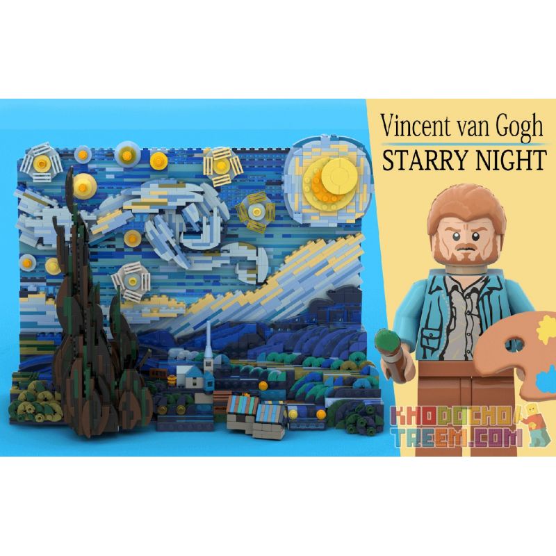 DK 3001 MOULDKING MOULD KING 3001 Xếp hình kiểu Lego CREATOR EXPERT Vincent Van Gogh The Starry Night Breakfast Moonburn Night Đêm đầy Sao 1830 khối DK 3001 MOULDKING MOULD KING 3001 Xếp hình kiểu Lego CREATOR EXPERT Vincent Van Gogh The Starry Night Breakfast Moonburn Night Đêm đầy Sao 1830 khối