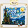 DK 3001 QIZHILE 90024 non  ĐÊM ĐẦY SAO bộ đồ chơi xếp lắp ráp ghép mô hình Creator Expert VINCENT VAN GOGH THE STARRY NIGHT Chuyên Gia Sáng Tạo 1830 khối
