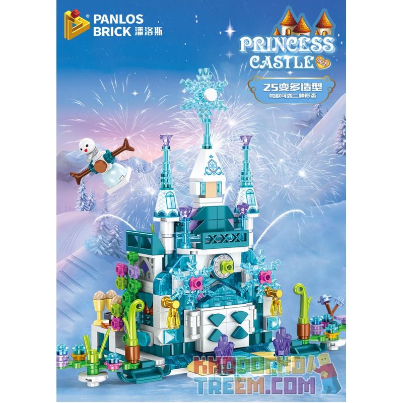 PanlosBrick 633048 Panlos Brick 633048 non  LÂU ĐÀI BĂNG 12 TRONG 25 THAY ĐỔI HÌNH DẠNG bộ đồ chơi xếp lắp ráp ghép mô hình  PRINCESS CASTLE Các Bạn Gái 554 khối