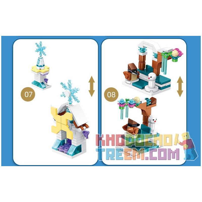 PanlosBrick 633048 Panlos Brick 633048 non  LÂU ĐÀI BĂNG 12 TRONG 25 THAY ĐỔI HÌNH DẠNG bộ đồ chơi xếp lắp ráp ghép mô hình  PRINCESS CASTLE Các Bạn Gái 554 khối