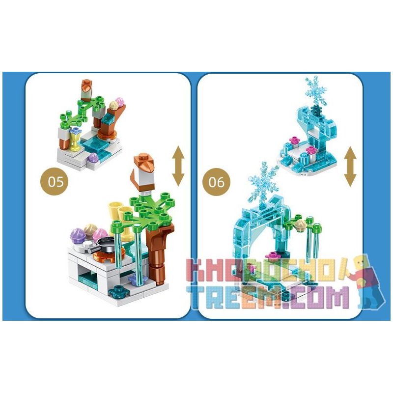 PanlosBrick 633048 Panlos Brick 633048 non  LÂU ĐÀI BĂNG 12 TRONG 25 THAY ĐỔI HÌNH DẠNG bộ đồ chơi xếp lắp ráp ghép mô hình  PRINCESS CASTLE Các Bạn Gái 554 khối