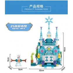 PanlosBrick 633048 Panlos Brick 633048 non  LÂU ĐÀI BĂNG 12 TRONG 25 THAY ĐỔI HÌNH DẠNG bộ đồ chơi xếp lắp ráp ghép mô hình  PRINCESS CASTLE Các Bạn Gái 554 khối