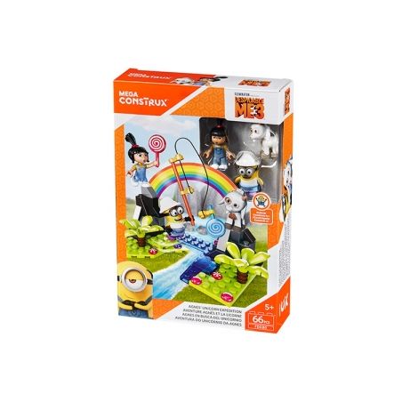 MEGA BLOKS FDX80 non  CUỘC PHIÊU LƯU KỲ LÂN CỦA AGNES bộ đồ chơi xếp lắp ráp ghép mô hình Movie & Game AGNES’ UNICORN EXPEDITION Phim Và Trò Chơi 66 khối
