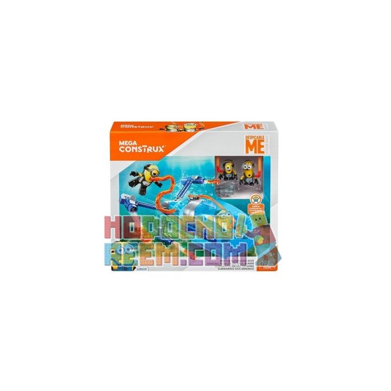 MEGA BLOKS FND06 non Lego TÀU NGẦM MINIONS bộ đồ chơi xếp lắp ráp ghép mô hình Movie & Game MINIONS SUBMARINE DIVE Phim Và Trò Chơi 192 khối
