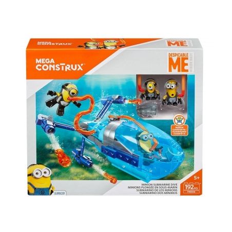 MEGA BLOKS FND06 non  TÀU NGẦM MINIONS bộ đồ chơi xếp lắp ráp ghép mô hình Movie & Game MINIONS SUBMARINE DIVE Phim Và Trò Chơi 192 khối