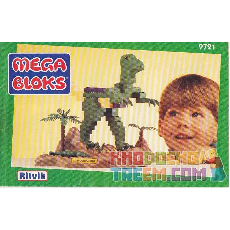 MEGA BLOKS 9721 non Lego LINH. bộ đồ chơi xếp lắp ráp ghép mô hình VELOCIRAPTOR 175 khối