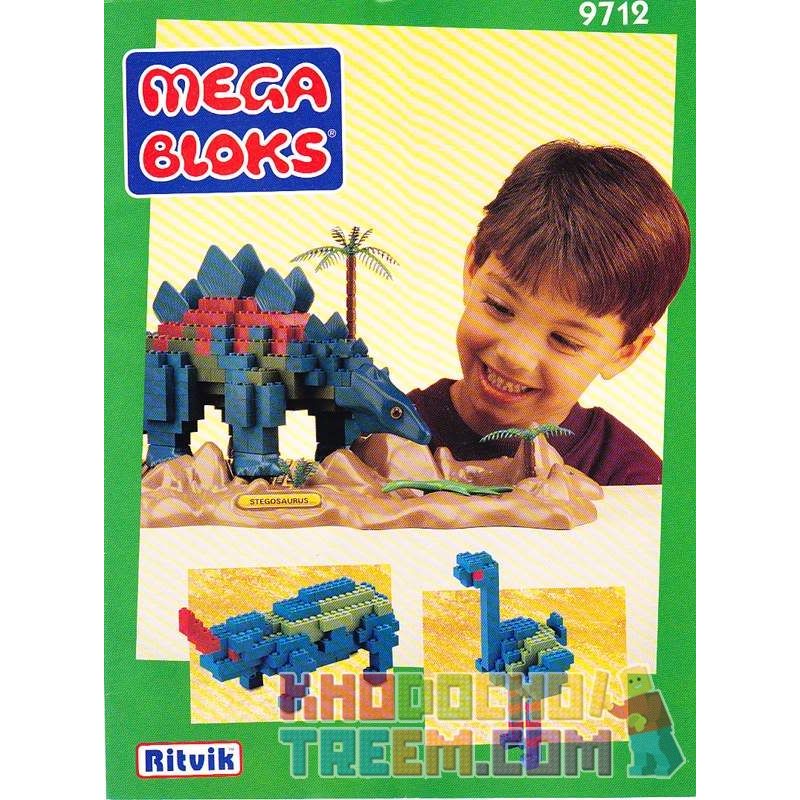 MEGA BLOKS 9712 non Lego JIANLONG. bộ đồ chơi xếp lắp ráp ghép mô hình STEGOSAURUS 415 khối
