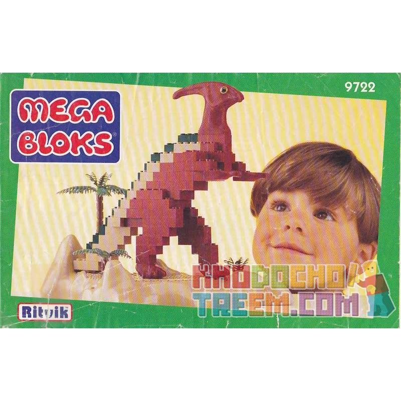 MEGA BLOKS 9722 non Lego PHÓ RỒNG. bộ đồ chơi xếp lắp ráp ghép mô hình PARASAUROLOPHUS 175 khối