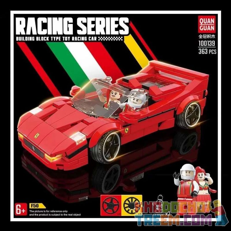 QUANGUAN QUAN GUAN 100139 Xếp hình kiểu Lego SPEED CHAMPIONS Ferrari F50 Ferrari F50. 363 khối QUANGUAN QUAN GUAN 100139 Xếp hình kiểu Lego SPEED CHAMPIONS Ferrari F50 Ferrari F50. 363 khối