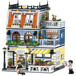 ZHEGAO QL0940 0940 non  KHÁCH SẠN VƯỜN bộ đồ chơi xếp lắp ráp ghép mô hình Creator Expert STREET VIEW Chuyên Gia Sáng Tạo 1316 khối