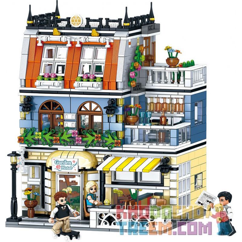 ZHEGAO QL0940 0940 Xếp hình kiểu Lego STREET VIEW Garden Hotel Khách Sạn Vườn 1316 khối ZHEGAO QL0940 0940 Xếp hình kiểu Lego STREET VIEW Garden Hotel Khách Sạn Vườn 1316 khối